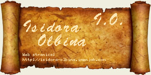 Isidora Olbina vizit kartica